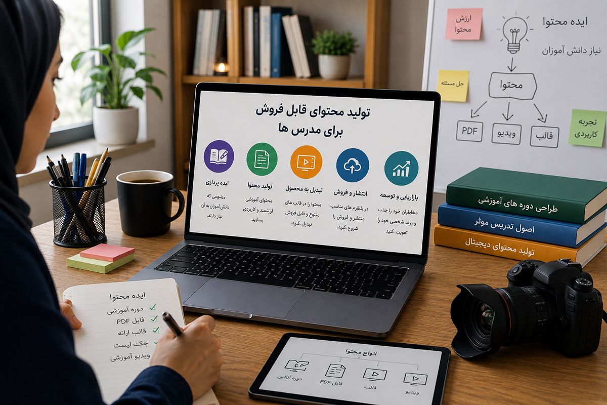 تولید محتوای قابل فروش برای مدرس‌ها